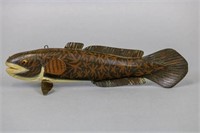 Ernie Peterson 8.5" Burbot Fish Spearing Decoy,
