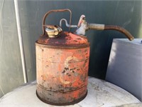Red Gas Can with Spout