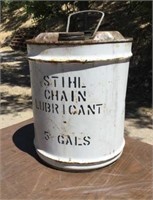 Vintage Stihl Chainsaw Lubricant 5 Gallon Pale