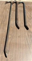 3 Various Sized Crow Bars