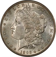 $1 1892-S PCGS AU58