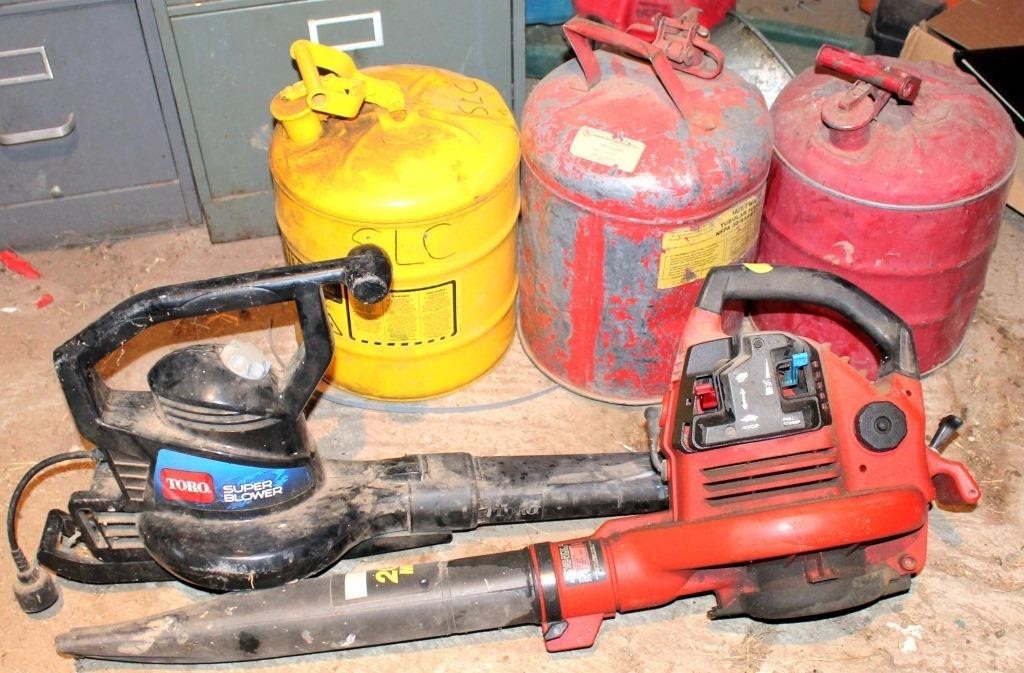 Gas Cans, Leaf Blowers