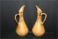 Ca 1930 Hand painted Gold Stangl Pitchers