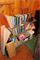 36" Bookshelf With Books, Bell & Howell 8x40 Binoc