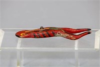 Rare Oscar Peterson 3" Frog Fish Spearing Decoy,