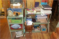 Lot, 2- 3' Steel Shelves With Assorted Books, Set