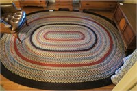8' X 10' Oval Braided Rug With 2' X 3' Mat