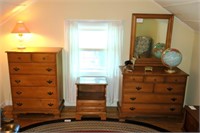 Sumter 3 Piece Maple Bedroom Set, 42" Dresser With