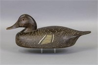 Art Best Black Duck Decoy, Saginaw Bay, Glass