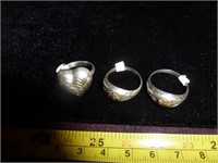3pc Sterling Silver Child's / Petite Size Rings