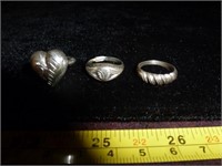 3pc Sterling Silver Child's / Petite Rings