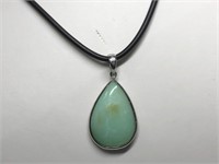 $300 Silver chalcedony pendant necklace