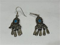 $120 Silver turquiose earrings