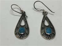 Silver turquiose earrings