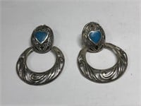 $200 Silver turquiose earrings