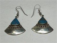 $160 Silver turquiose earrings