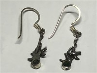 Two pairs of silver earrings