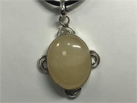 $160 St. Sil.  chalcedony pendant necklace