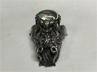 $160 St. Sil.  abalony dragon ring