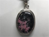 $300 St. Sil. gemstone pendant necklace