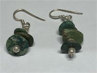 $120 St. Sil.  genuine gemstone earrings