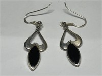 $120 St. Sil.  Onyx earrings