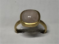 $100 St. Sil.  gp rose quartz ring