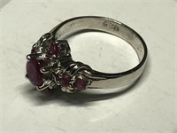 $200 St. Sil.  genuine ruby ring