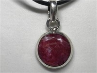 $180 St. Sil.  enhanced ruby necklace