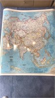 1999 Laminated wall map of Asia, 32” x 38”