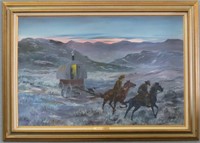 "SHEEPMEN MURDERED" Original Oil Painting-Signed