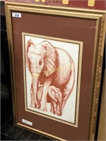 FRAMED ELEPHANT ART