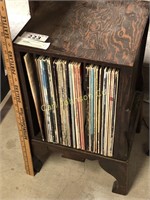 WOOD STORAGE CABINET FOR ALBUMS
