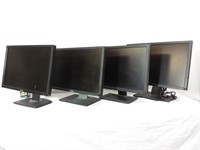 4 écrans Dell,  22po. Fil incl. - Monitors+ cables