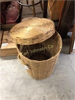 BASKET W/LID (GLOBE IMPORTS, MADE IN MEXICO)