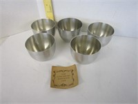 (5) Pewter Jefferson cups; 1 is the Lynchburg
