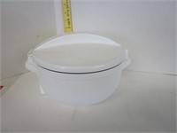 Very nice bowl with lid; outside is plastic &