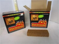 Vintage StarterLogg wood fire starter; 1 full box
