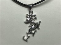 $120 St. Sil.  Dragon Pendant Necklace
