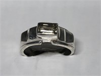 $100 St. Sil.  smoky quartz ring