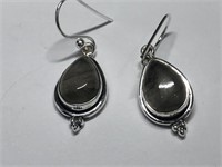 $120 St. Sil.  rutilatadted quartz earrings