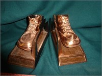 Pair of Vintage Bronzed Baby Shoe Book Ends