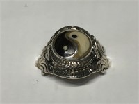 $100 St. Sil.  yin yang ring