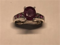 $300 St. Sil.  genuine ruby ring