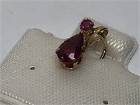 $200 10 kt Gold Genuine Ruby Pendant