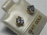 $200 10 kt Gold CZ Earrings