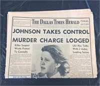 Kennedy Assassination Dallas Times Herald Sec A-B