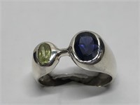 $150 St. Sil. Aolite and Peridot ring