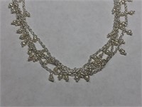 $400 St. Sil. Necklace w/ Pearl Drops