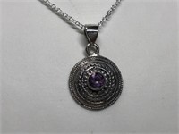$250 St. Sil. Amethyst Necklace